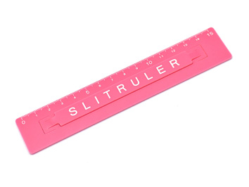 スリットルーラーP１５cm  品番：110200051 ロゴ ローズピンク,固定も移動も自在にできる定規,ずれない定規,滑らない定規・non-slip ruler